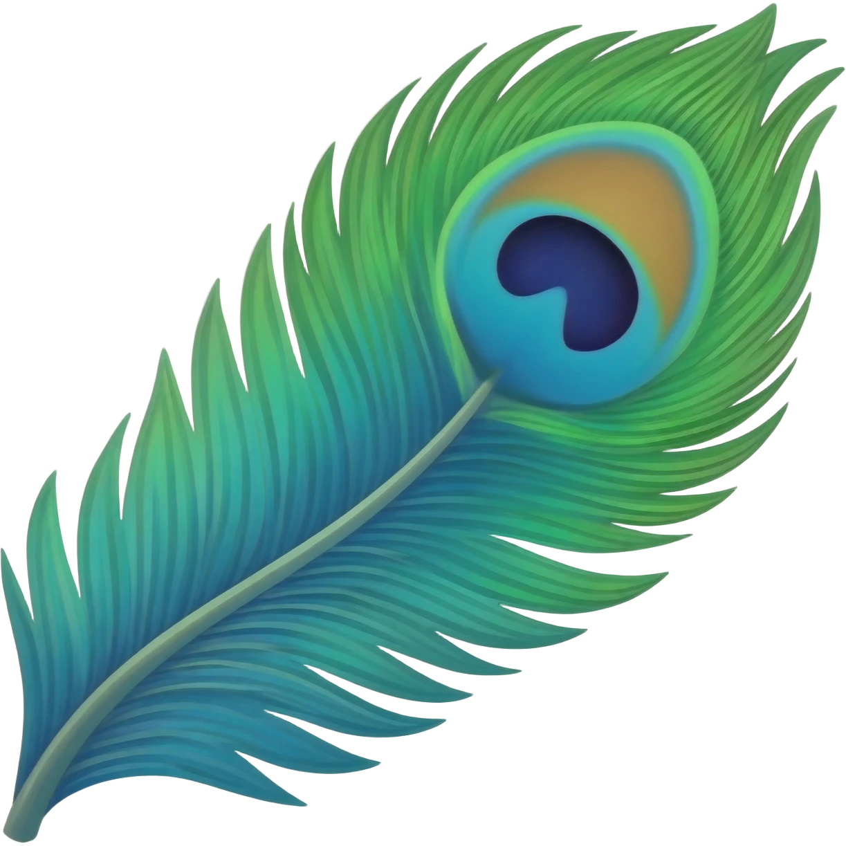 Peacock feather generate emoji