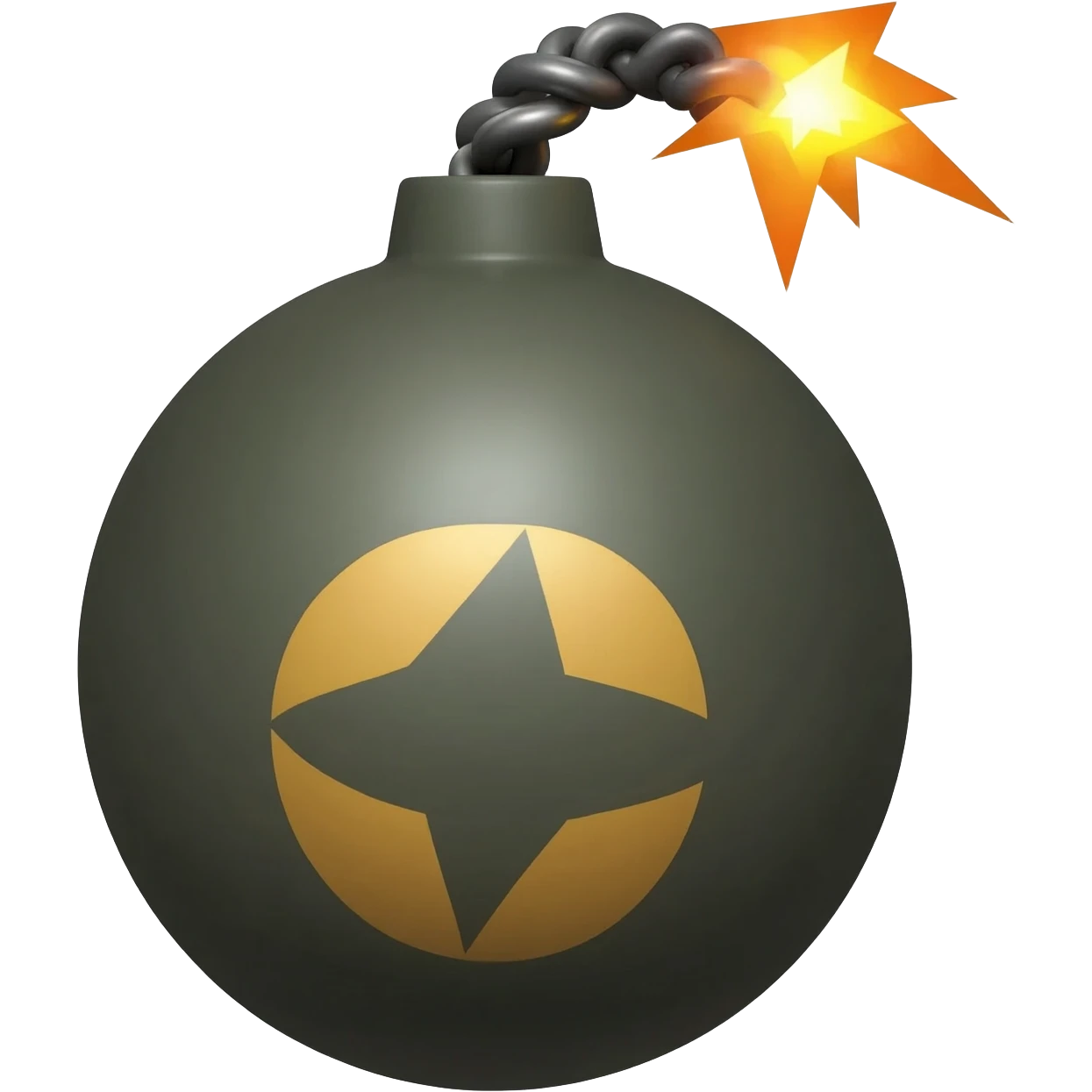 Bomb with the same style as this star emoji emoji