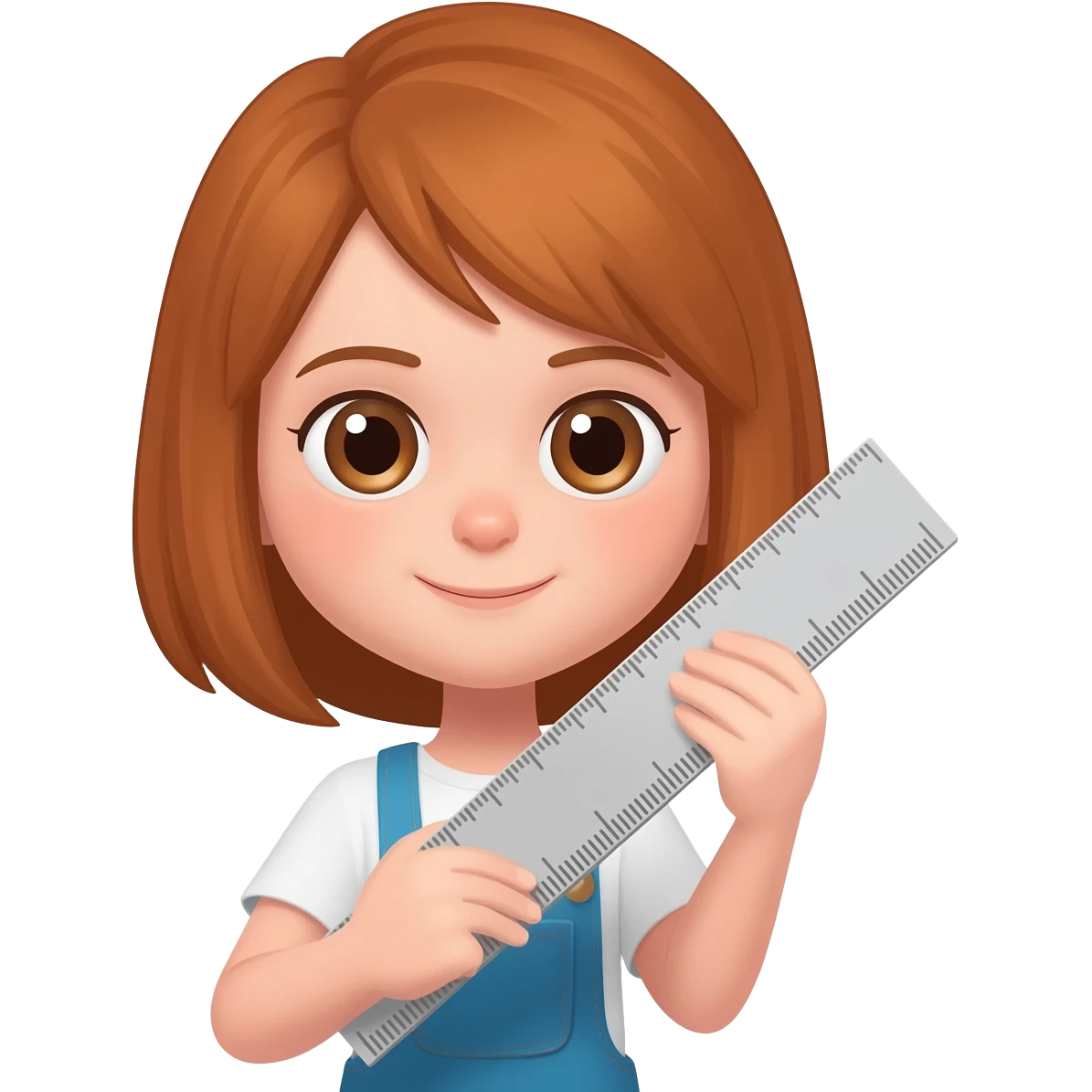 Girl using a rule emoji