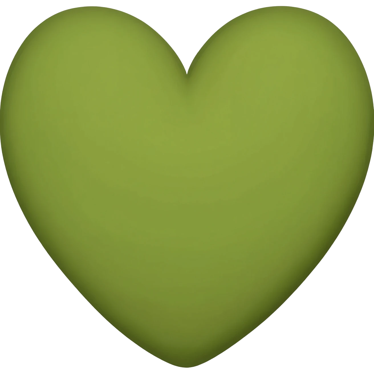 Brown & green heart emoji