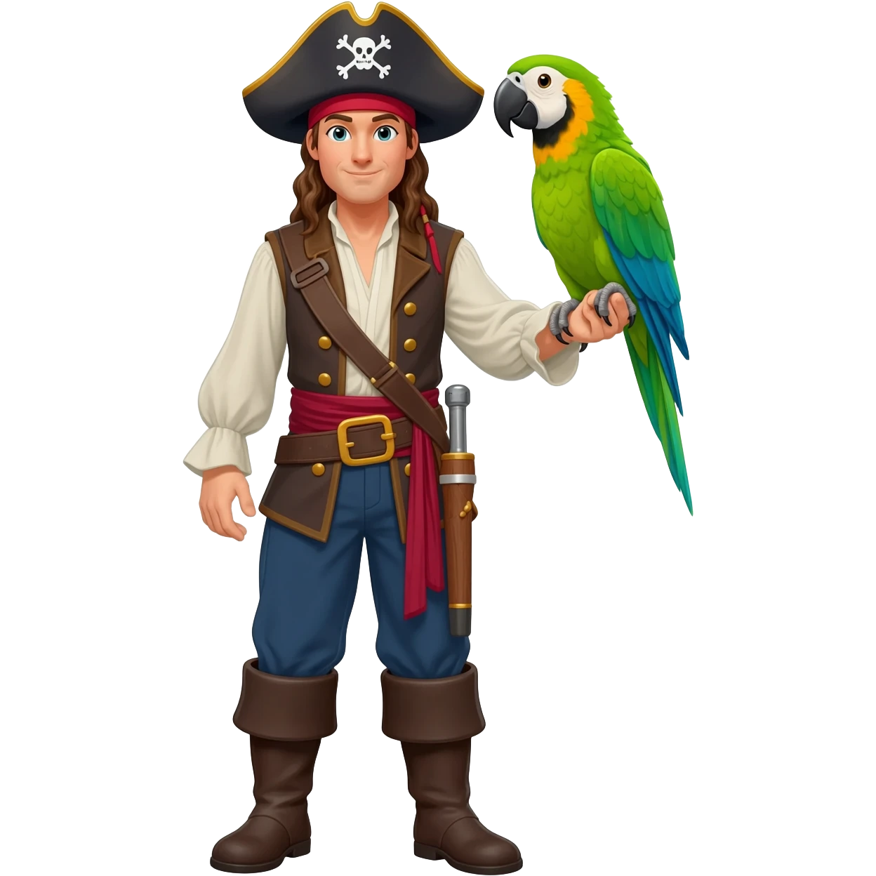 pirate and parrot emoji