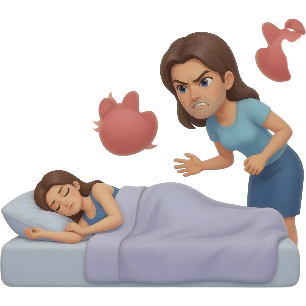 his wife angryily caught her husband sleeping with one of the girls emoji