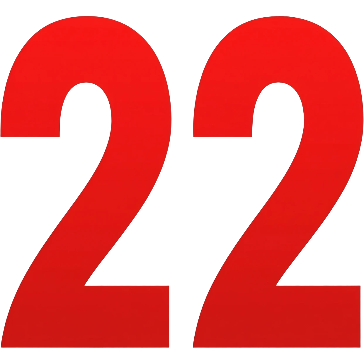 red 22 emoji