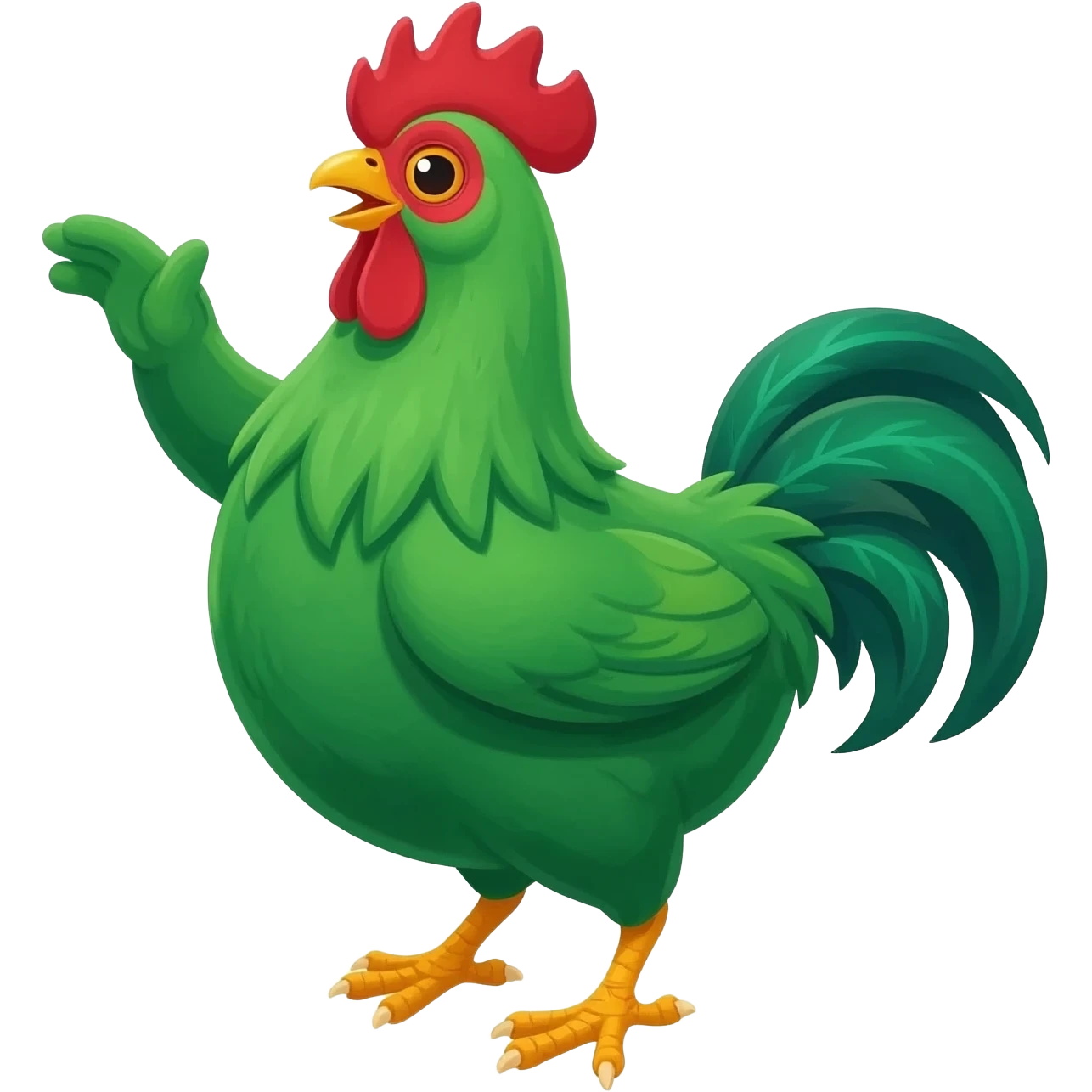 green chicken dancing emoji