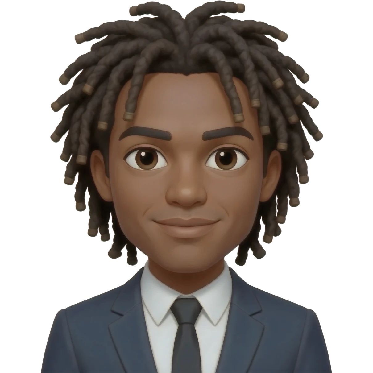 the face and skin are fine, just remove the suit and add bigger dread loss on my head, and remove the suit emoji
