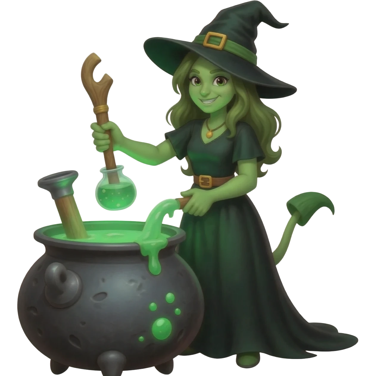 green witch cooking potion emoji
