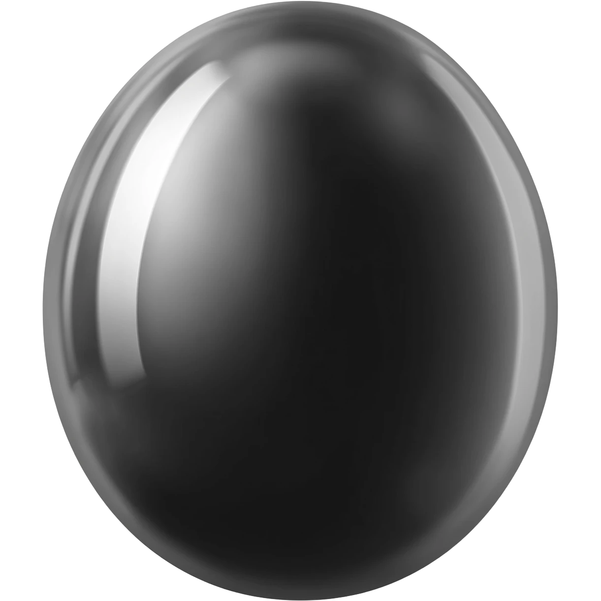 metallic black egg emoji