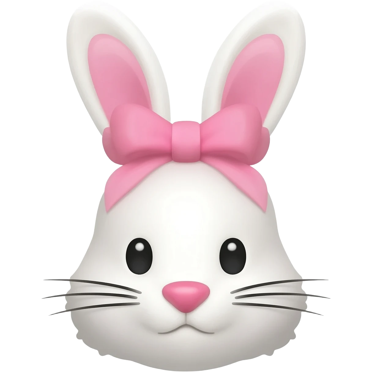 Pink bow down emoji of a bunny emoji
