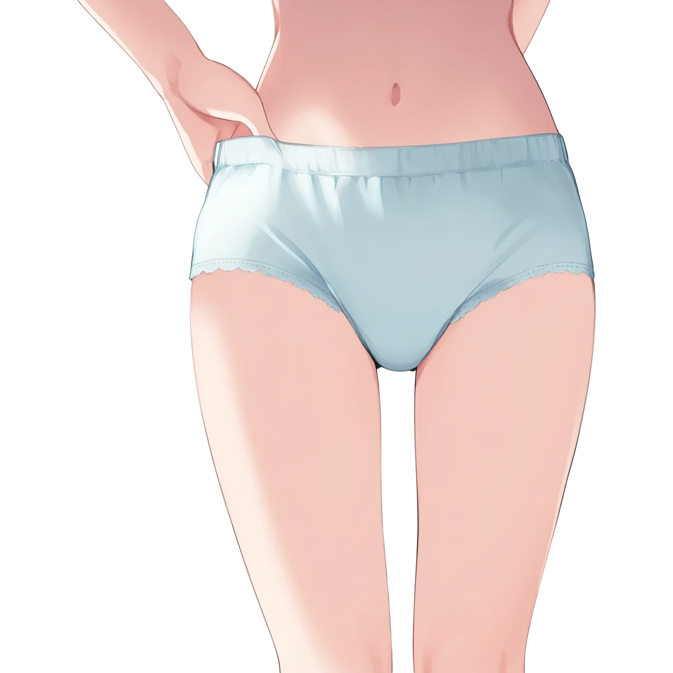 Anime girl removing her panties emoji