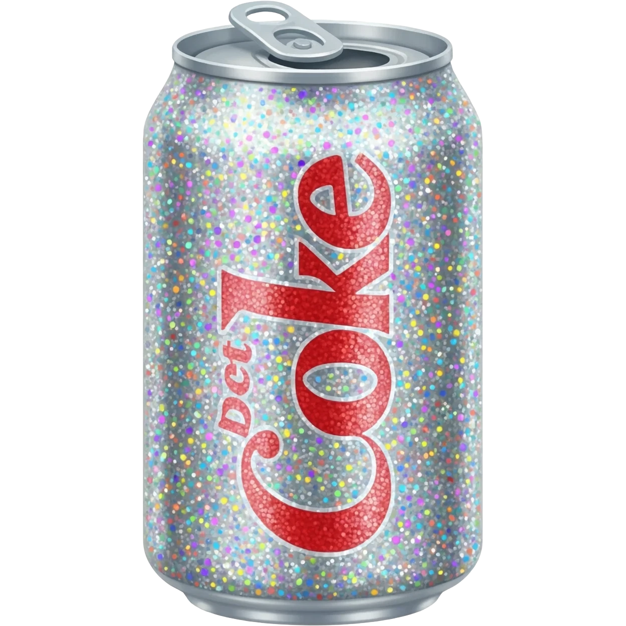 Glittery can of Diet Coke emoji