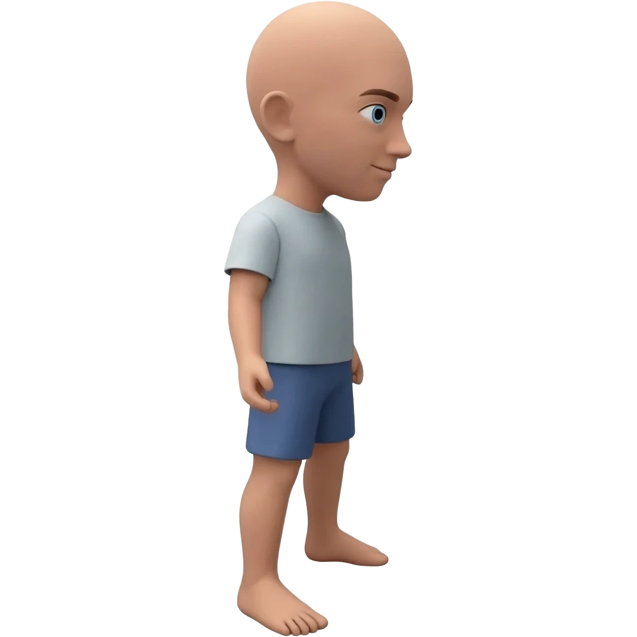 Cuerpo humano completo de pies a cabeza, postura lateral derecho emoji