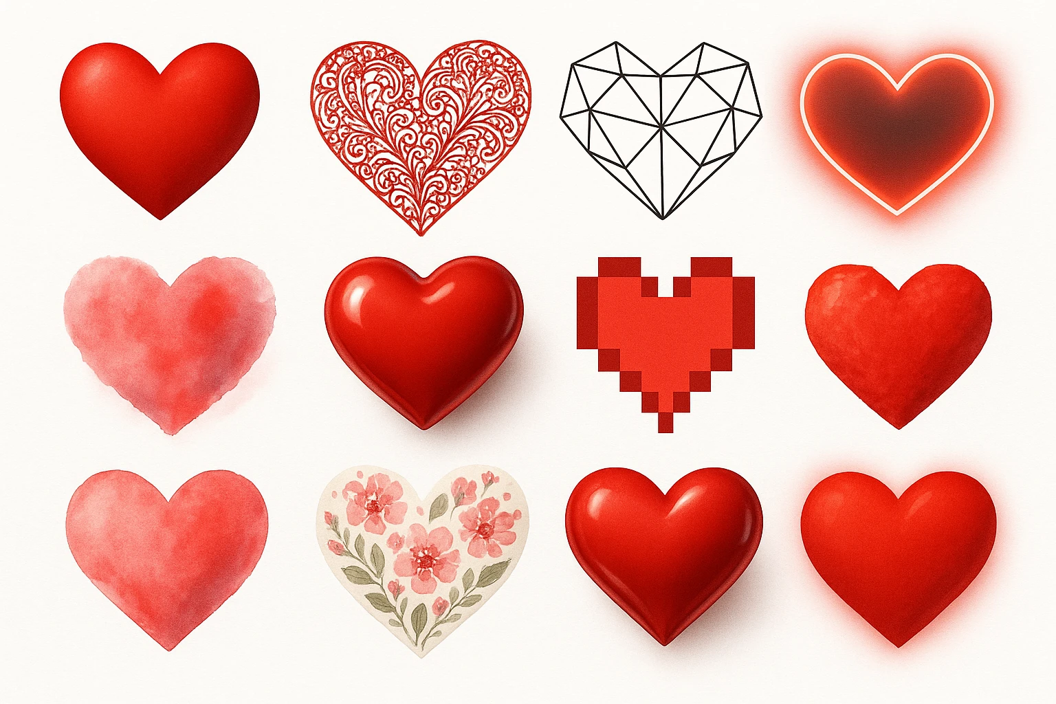 show more heart style emoji