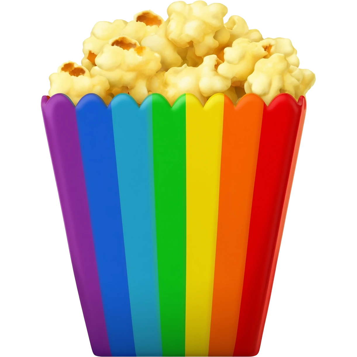 Rainbow popcorn emoji