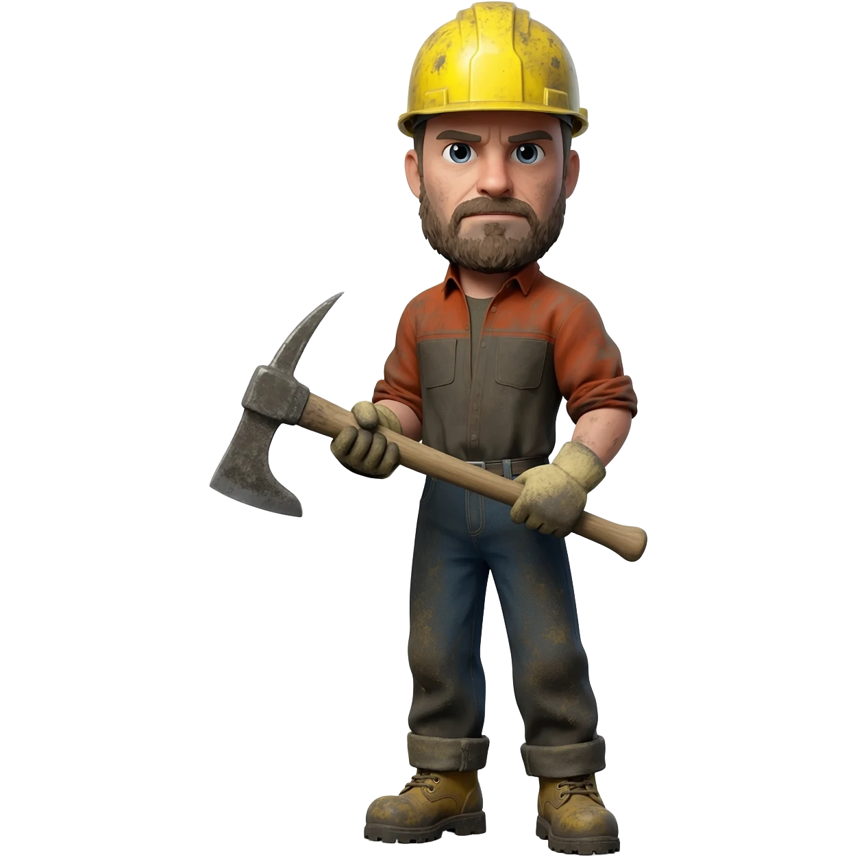 miner man with tool and yellow helmet emoji