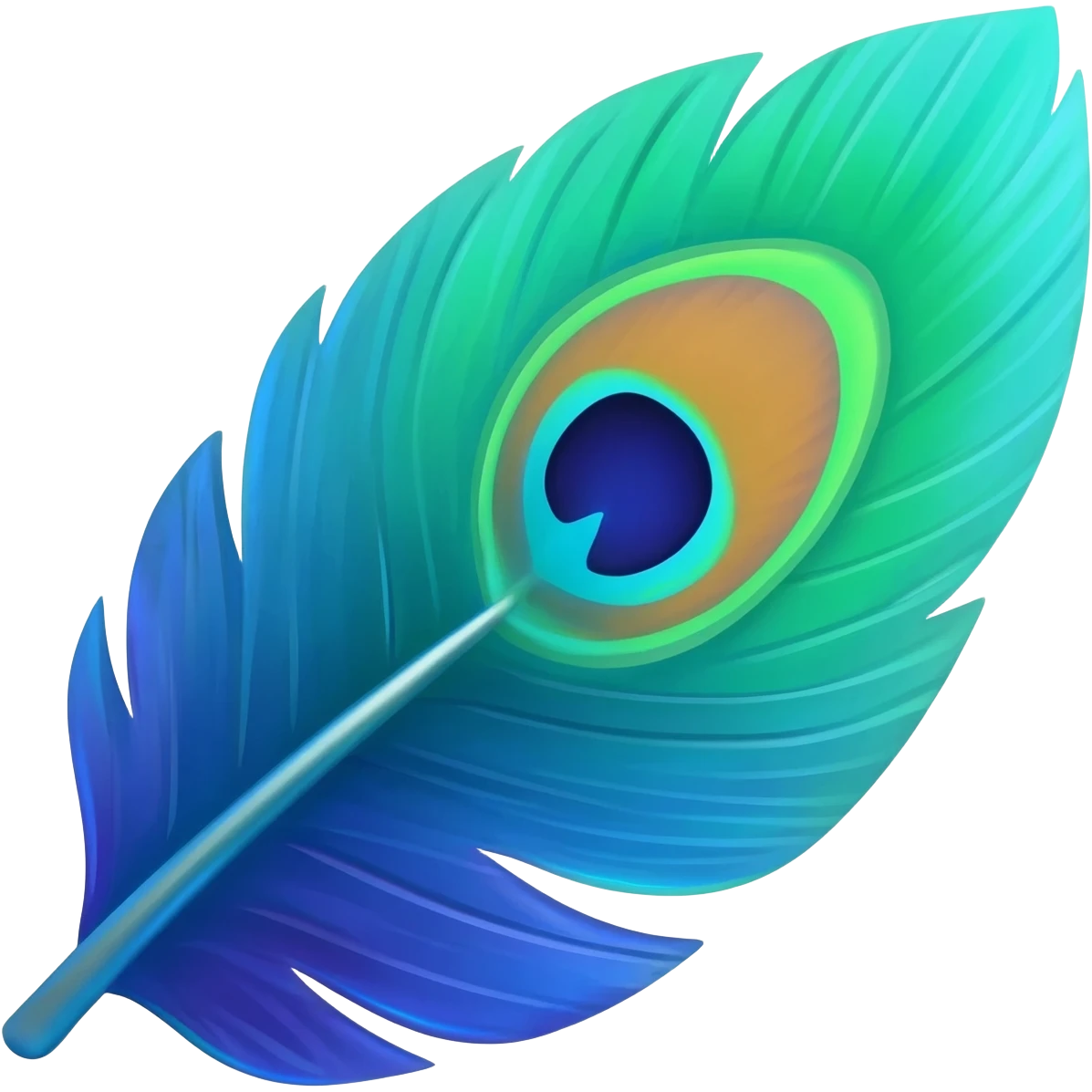 Peacock feather emoji
