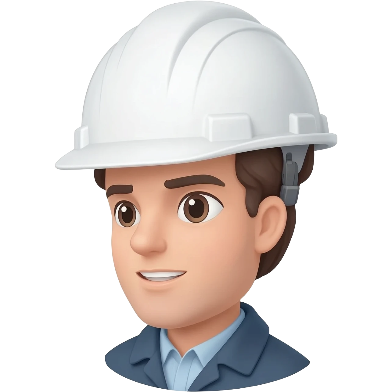 Emoji de ingeniero industrial con casco blanco emoji