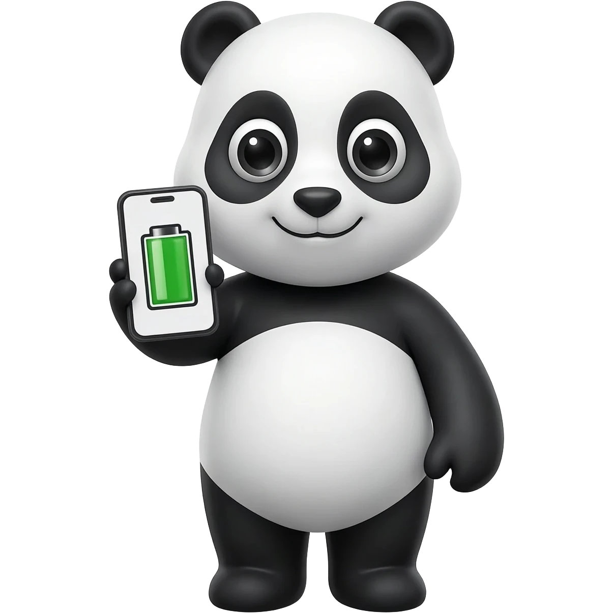 A emogi of a charge less. Phone and a panda combination emoji