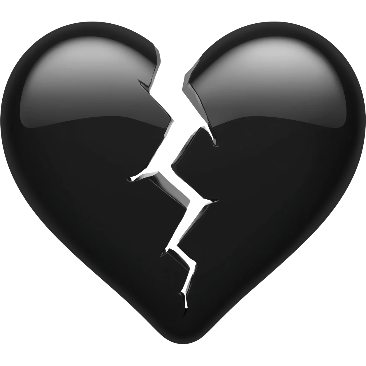 Corazón negro roto emoji