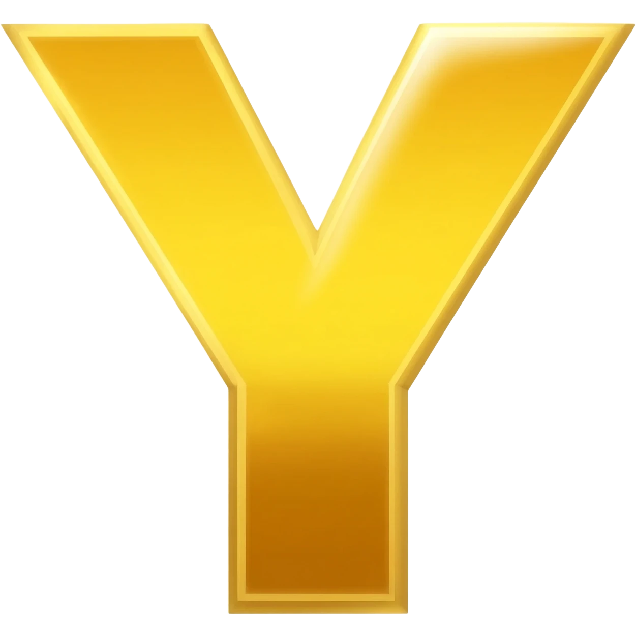 Golden Y letter animated emoji for discord emoji