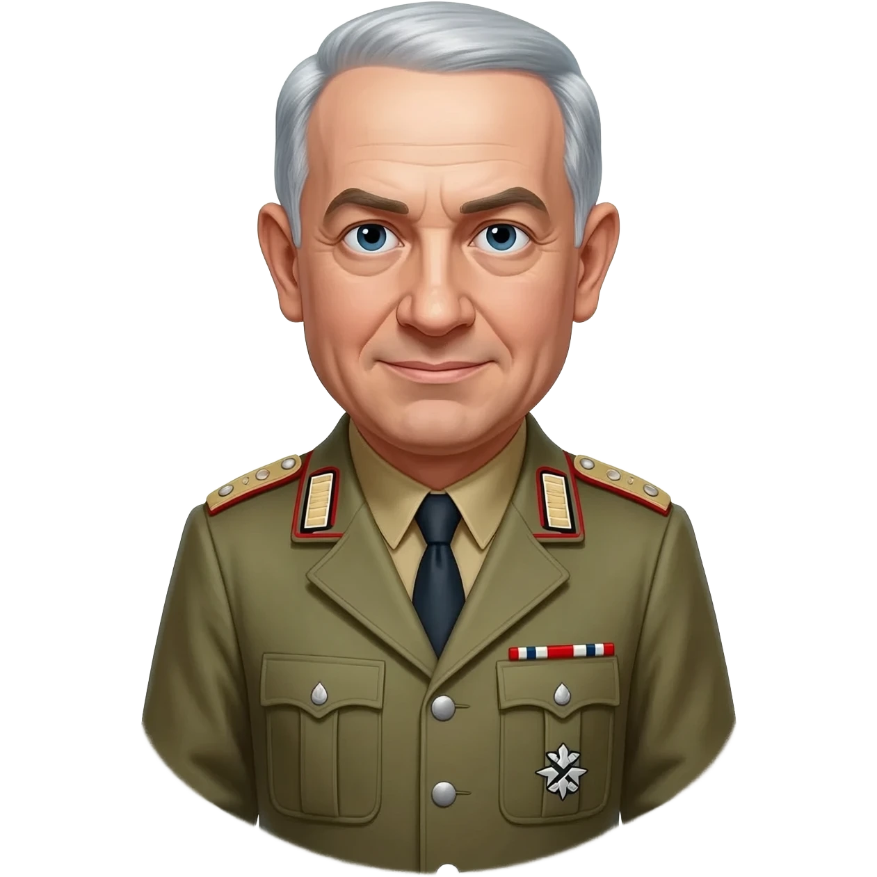 Benyamin Netanyahou in a nazi outfit emoji