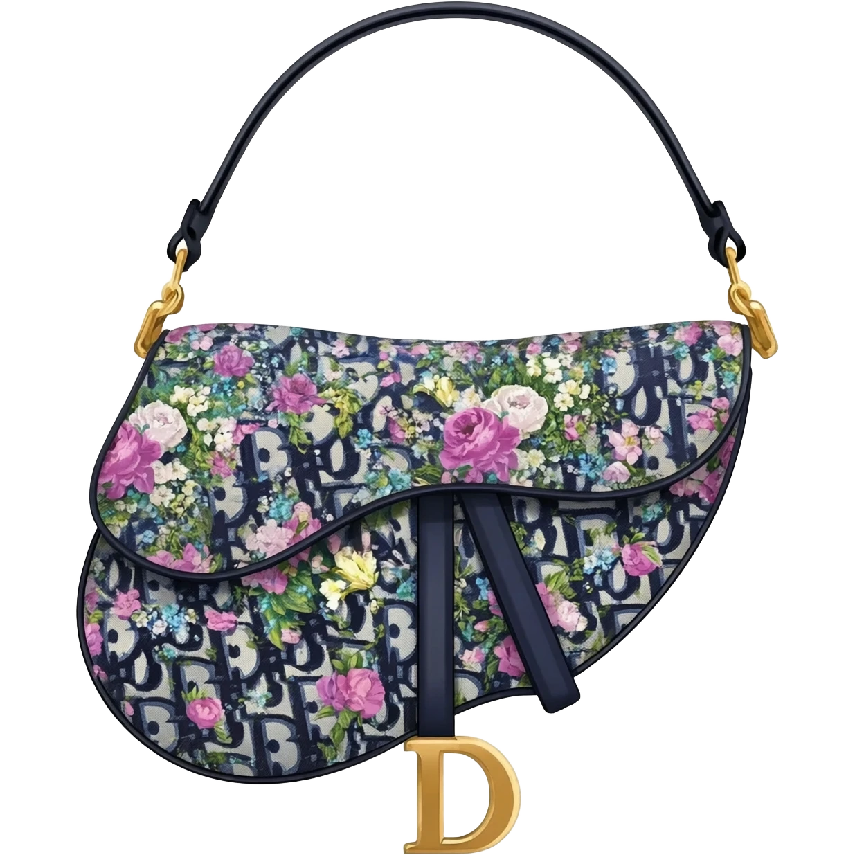 floral dior saddle bag emoji
