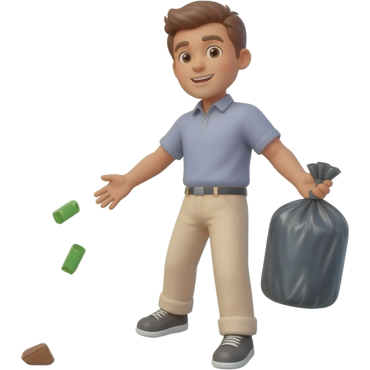 person throwing garbage on the ground emoji