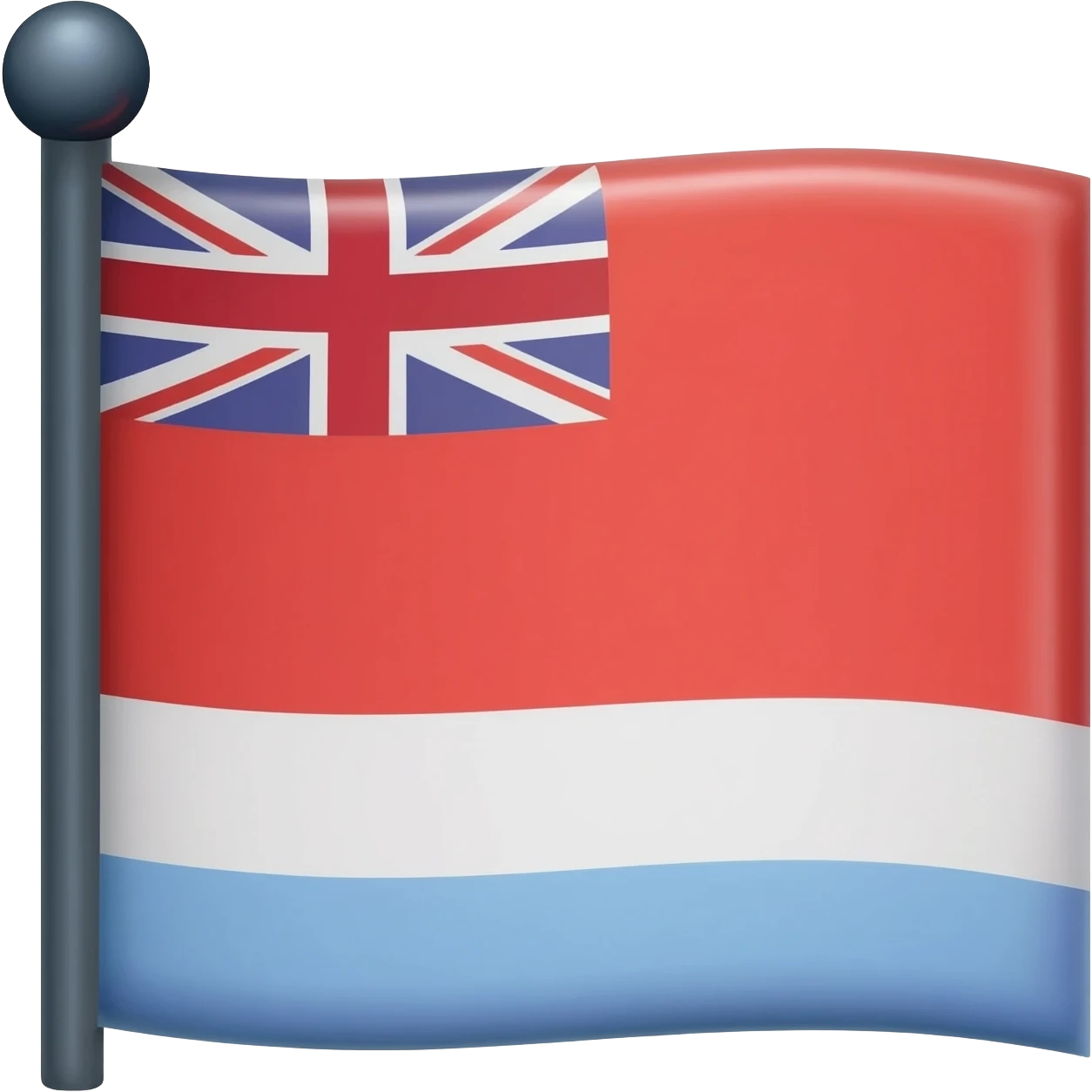 Bordas retas na bandeira emoji