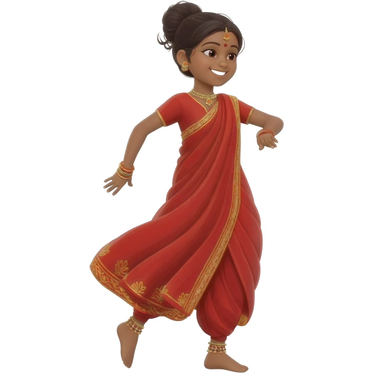 A beautiful brown Indian girl dancing in ghunghroo in which ghunghroo is visible emoji
