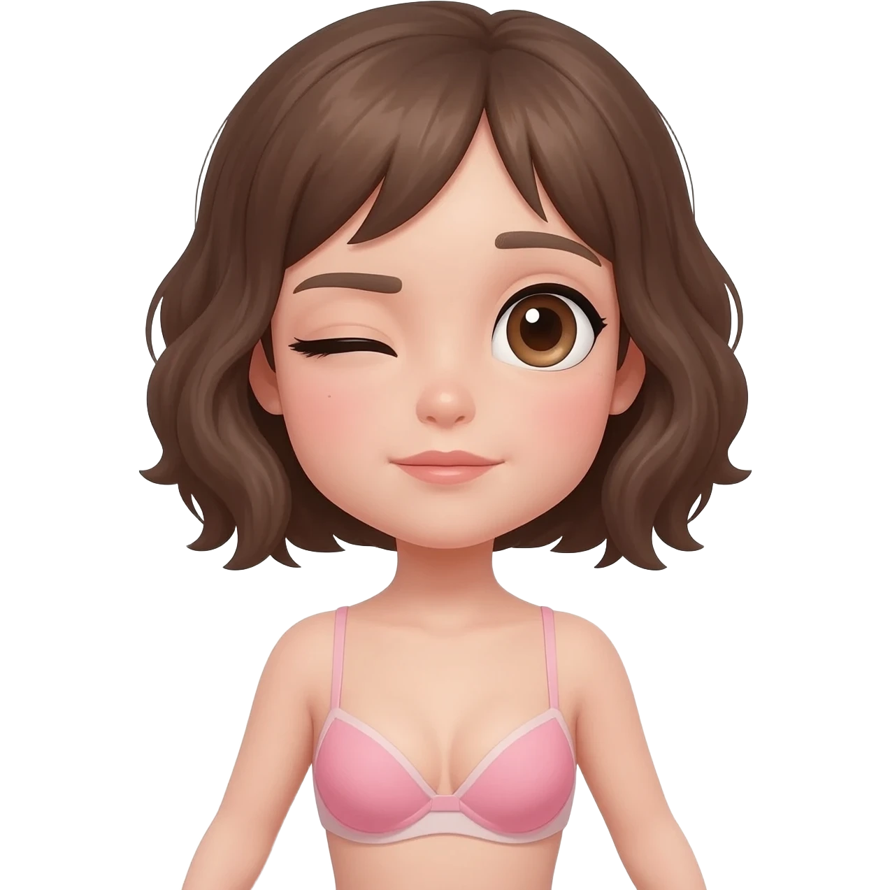Blind girl in bra and panties emoji