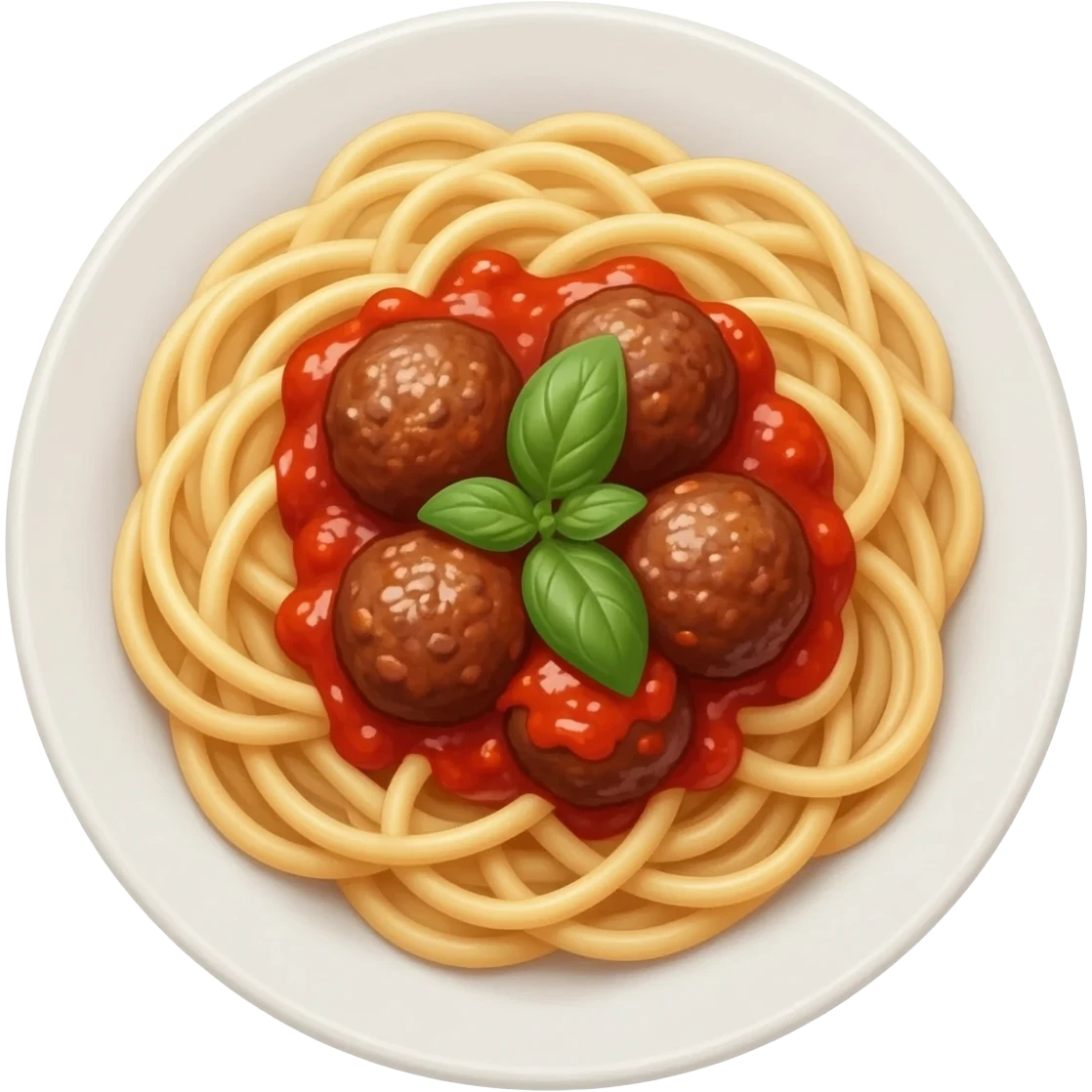Spaghetti meatballs emoji