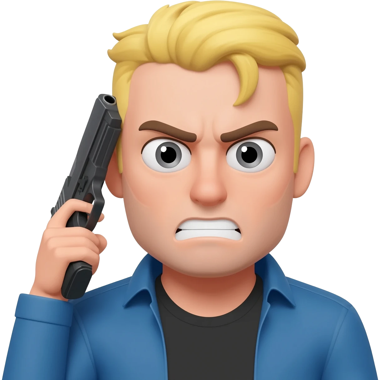 pistole u hlavy běloch emoji