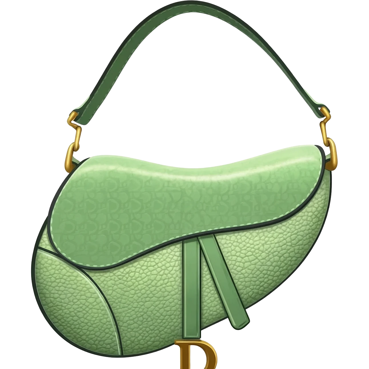 light green dior saddle bag emoji