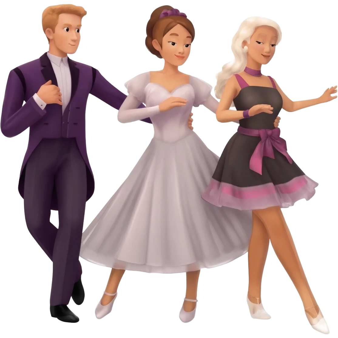 A dancing couple from a ball emoji