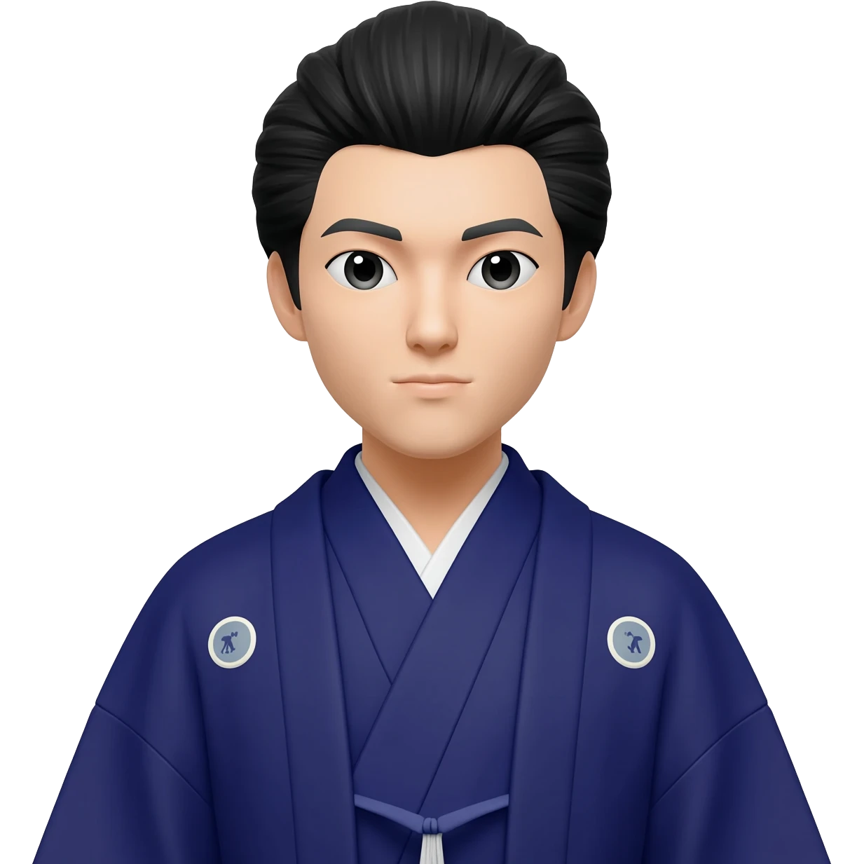 I said junihitoe in Navy rich royal blue shade & No other color added. But in emoji (No face showing, just the junihitoe) please! emoji