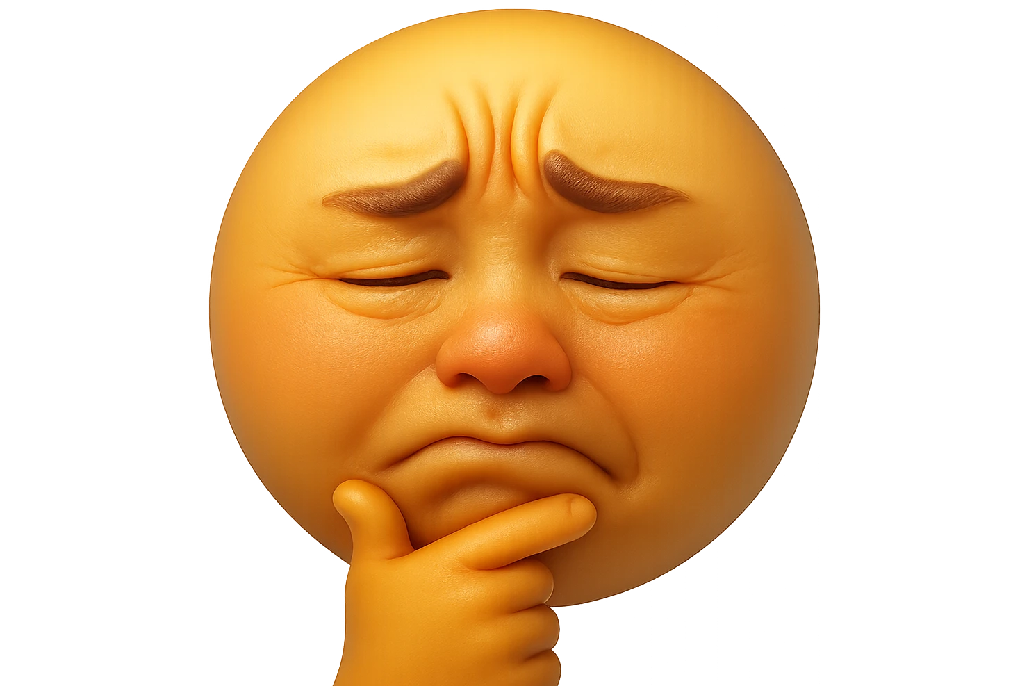 emoji stile iphone che riguarda l'argomento "stipsi/andrò al bagno oggi?", iperrealistico 4k emoji