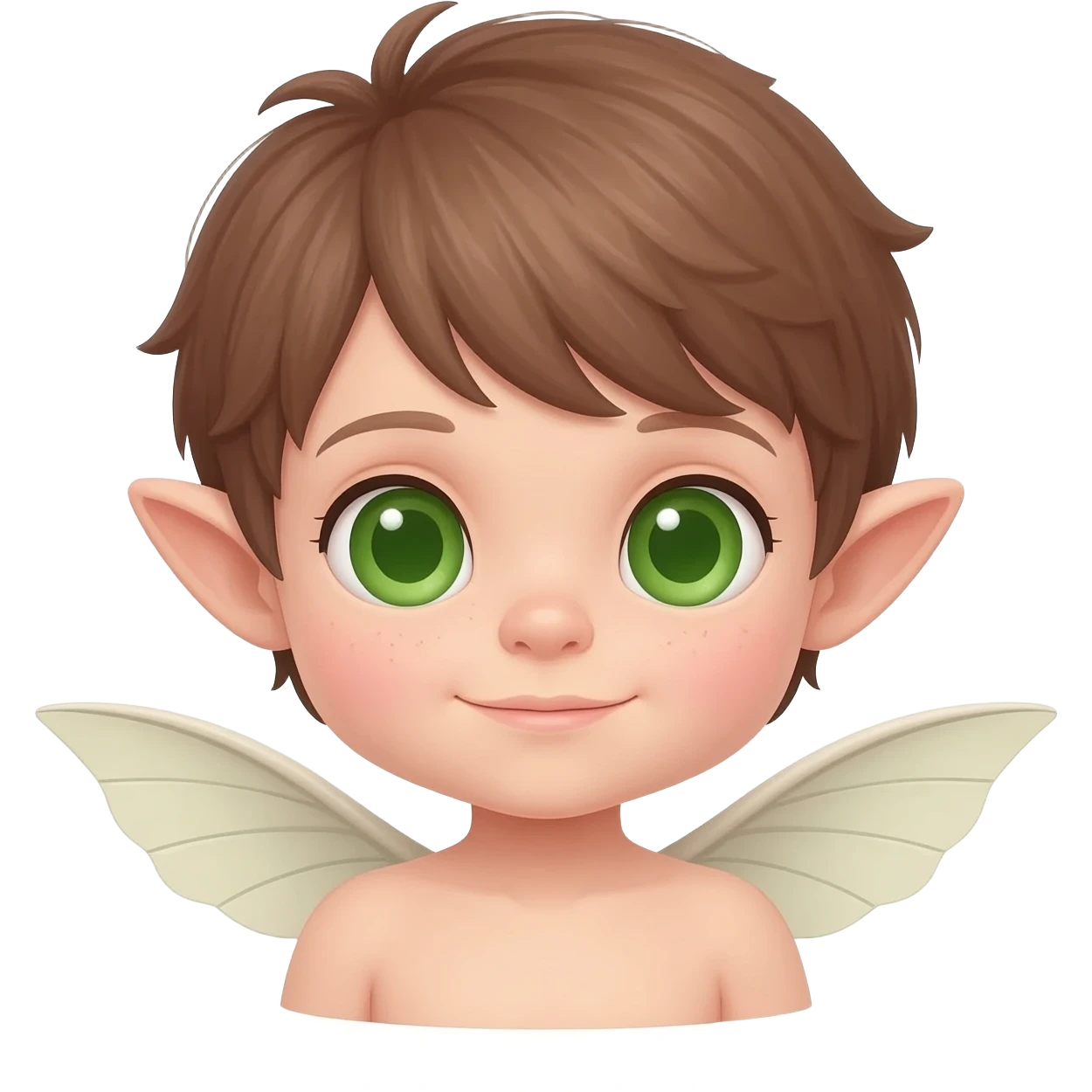 baby elf without hat emoji