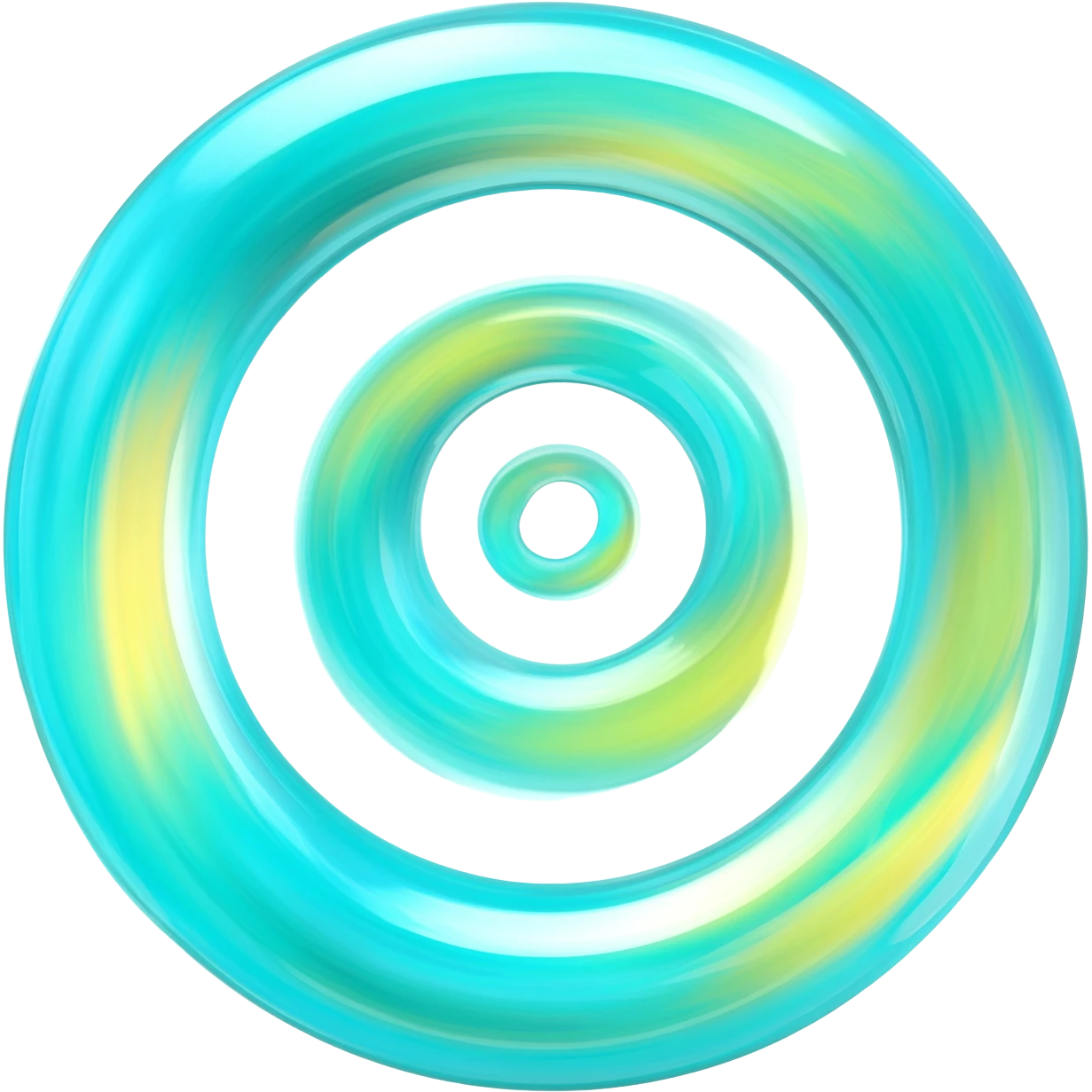 三つ巴の水色で若干黄緑が入った感じの渦巻き emoji