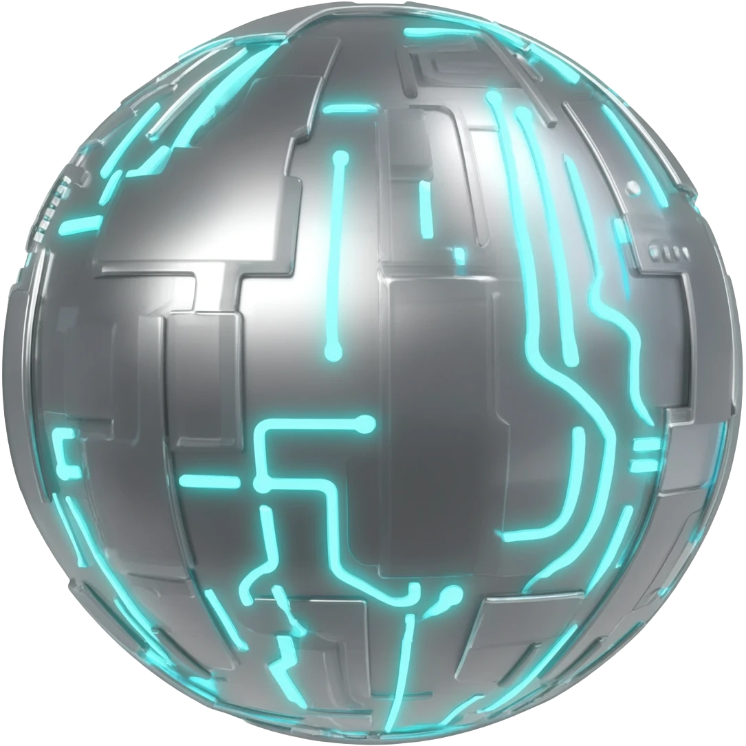 Futuristic technological ball emoji