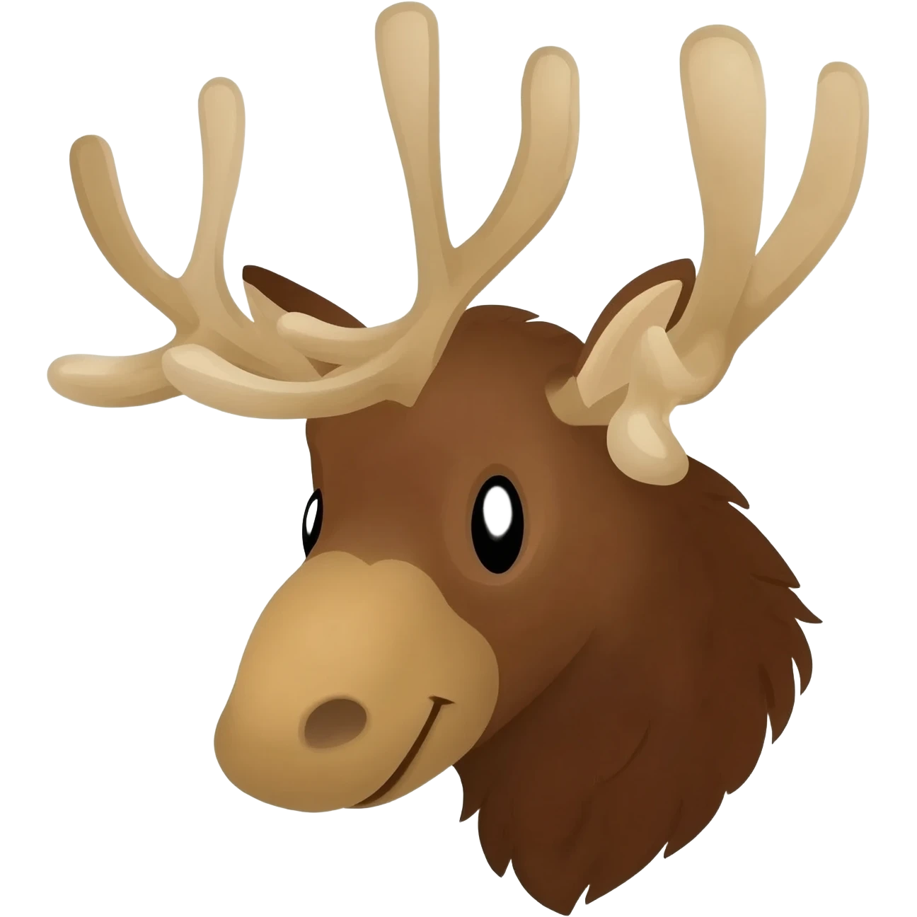 Lachender Fröhlicher elchkopf diagonal emoji