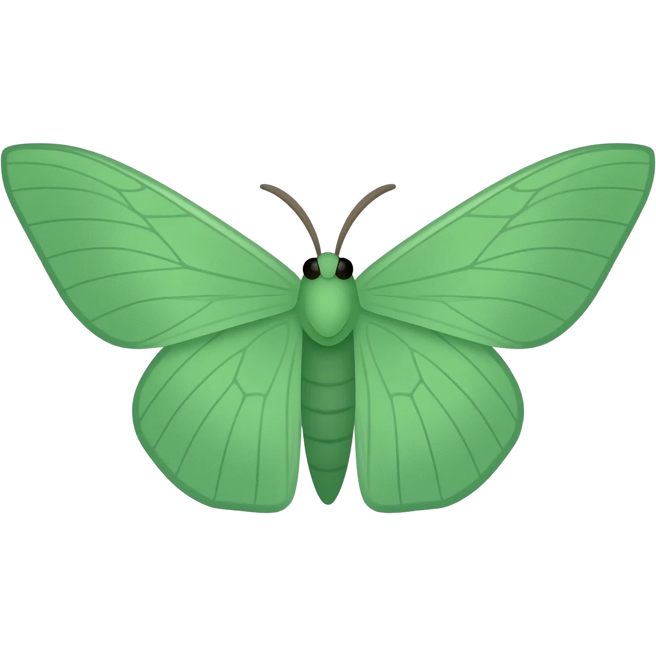 green moth pointed wings emoji