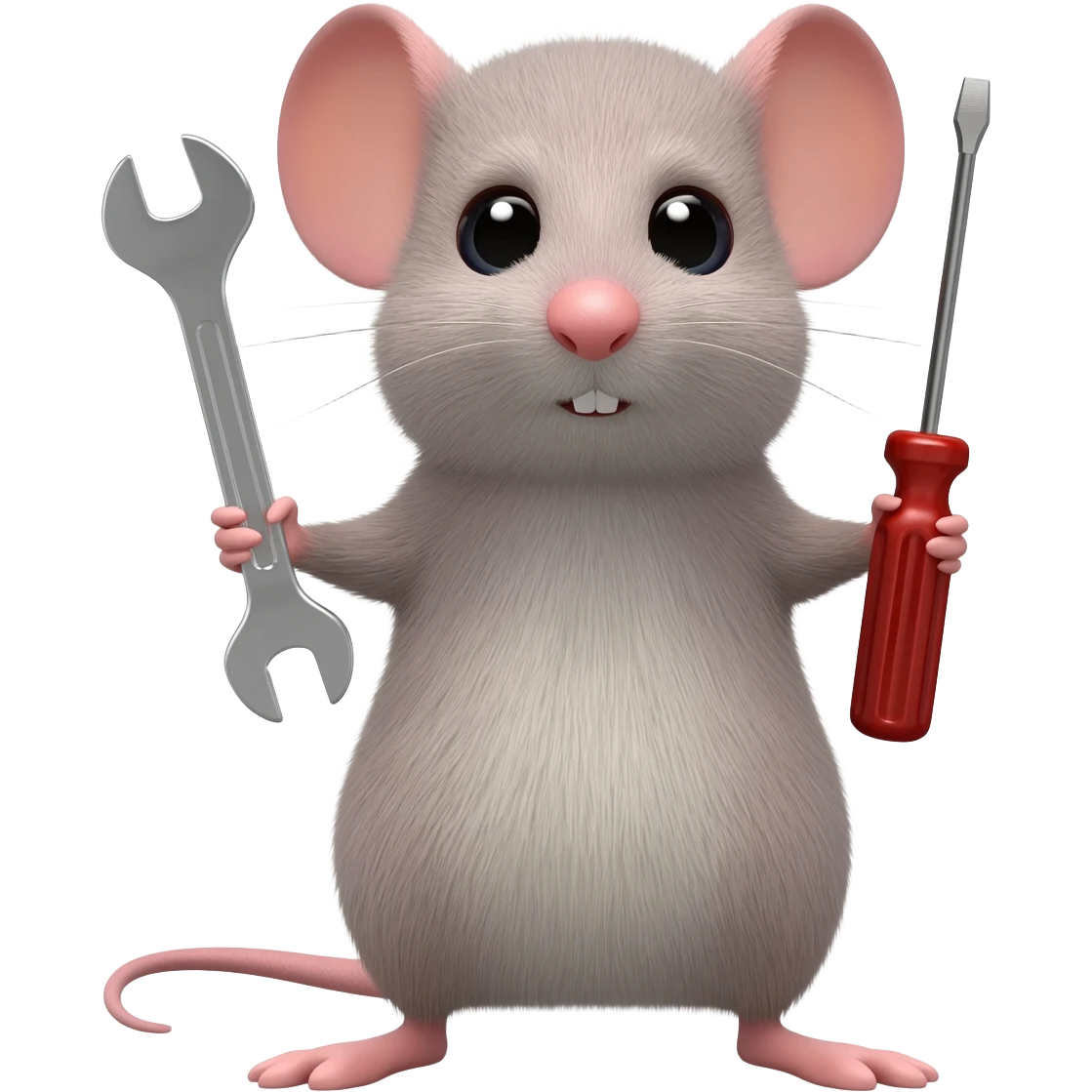 tools in the hands of a mouse emoji