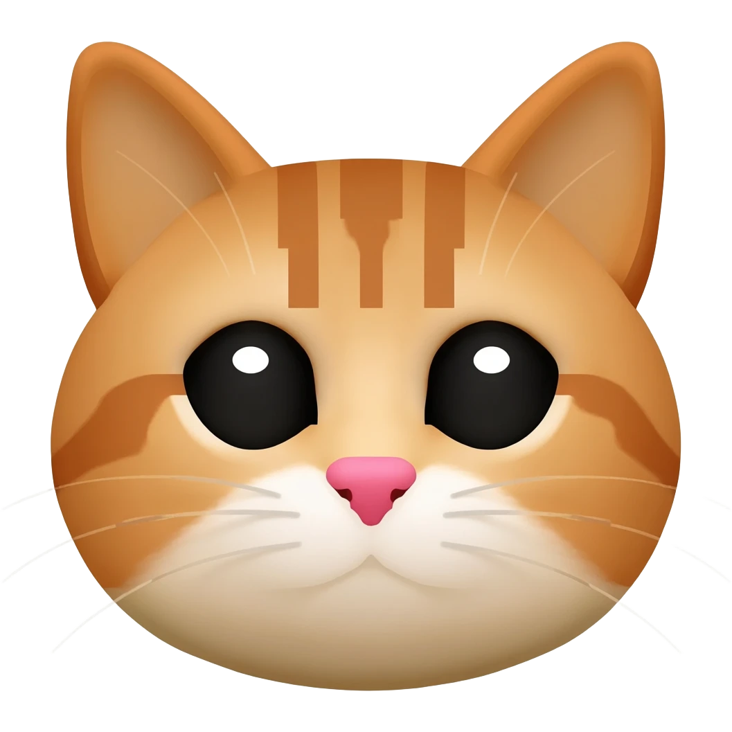 a pixelated cat portrait  emoji