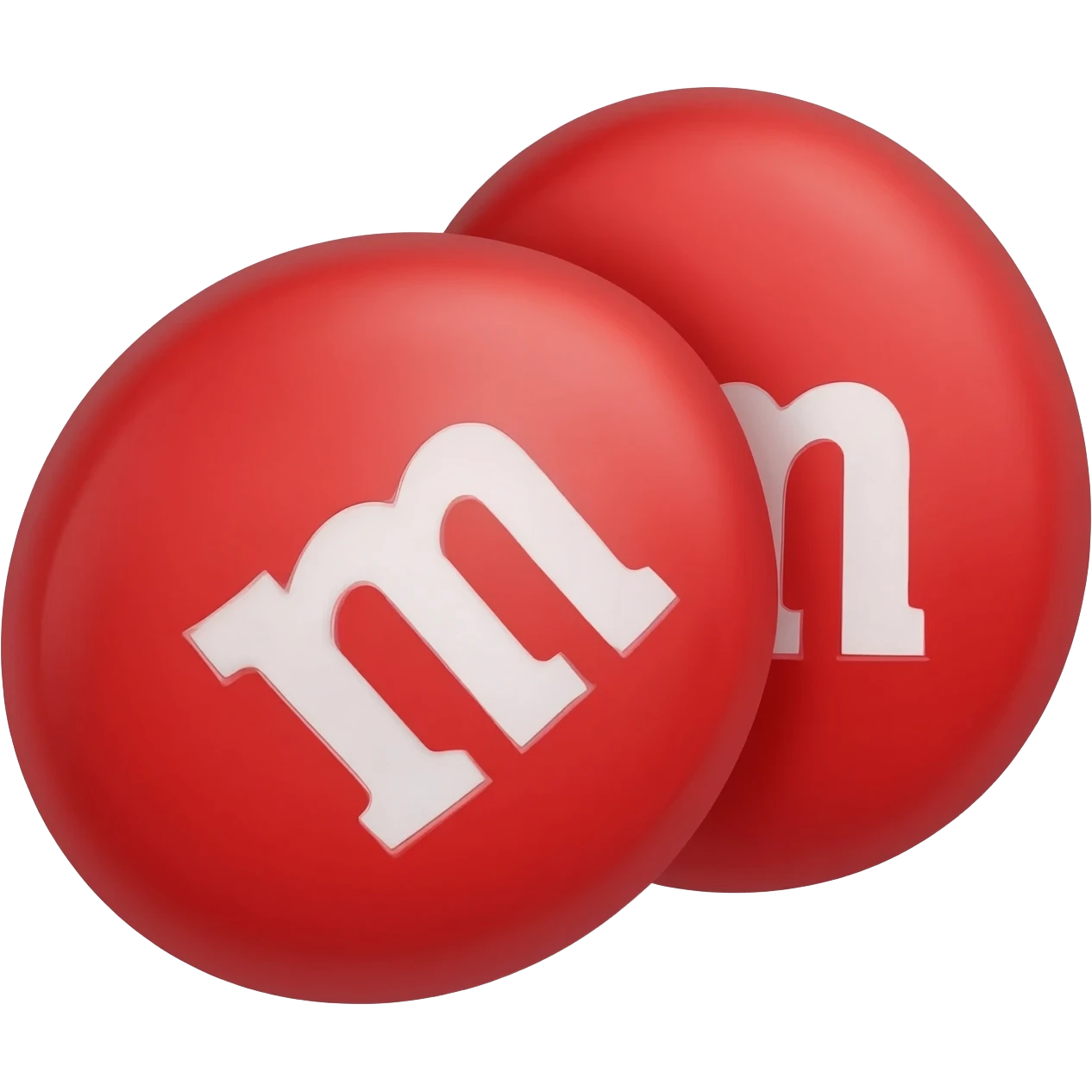 red m&ms hugging emoji