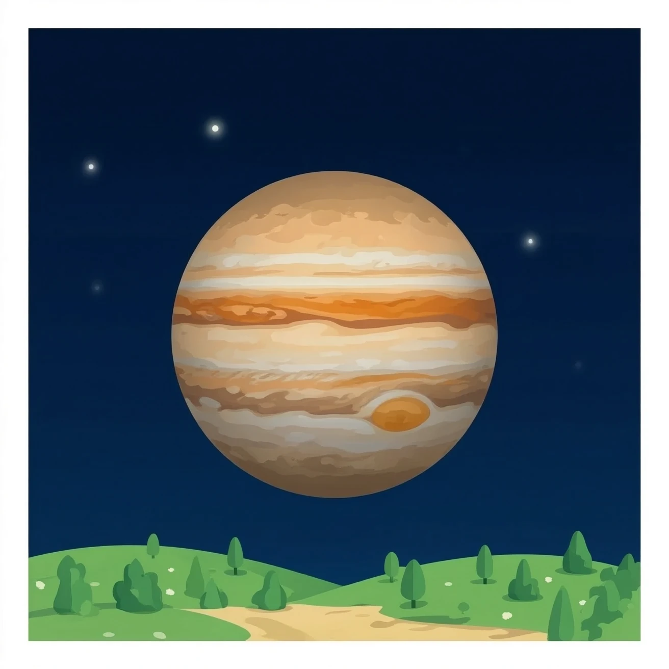 Jupiter (the planet, not the surface, without the space)) emoji