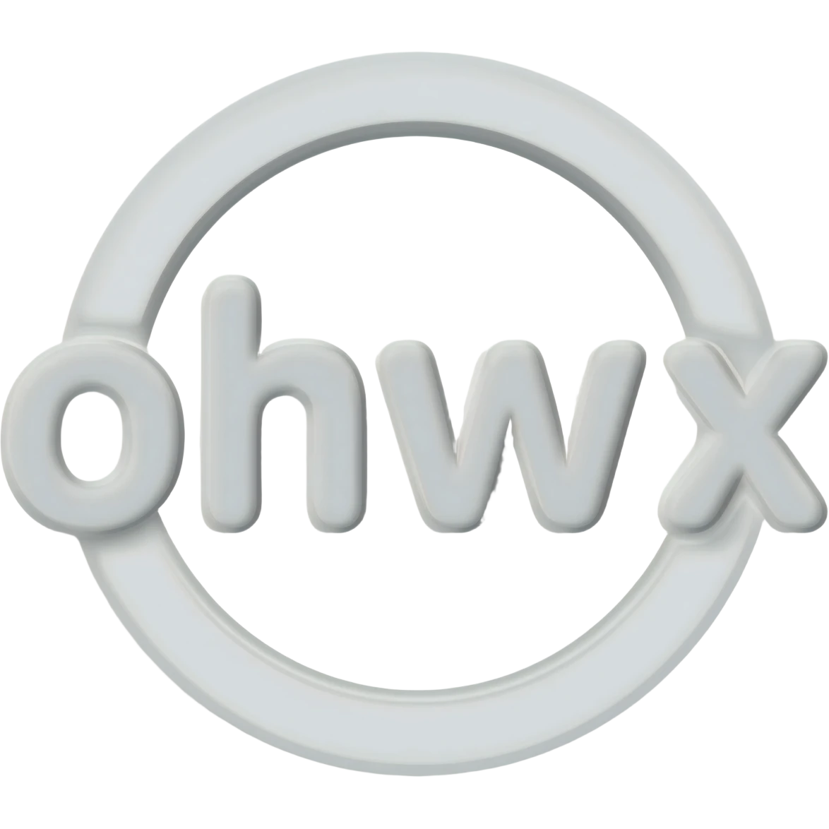 White p logo with gray outline emoji