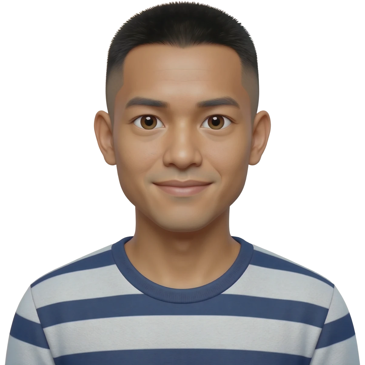 Filipino man at 25 years old fade hair cut  emoji