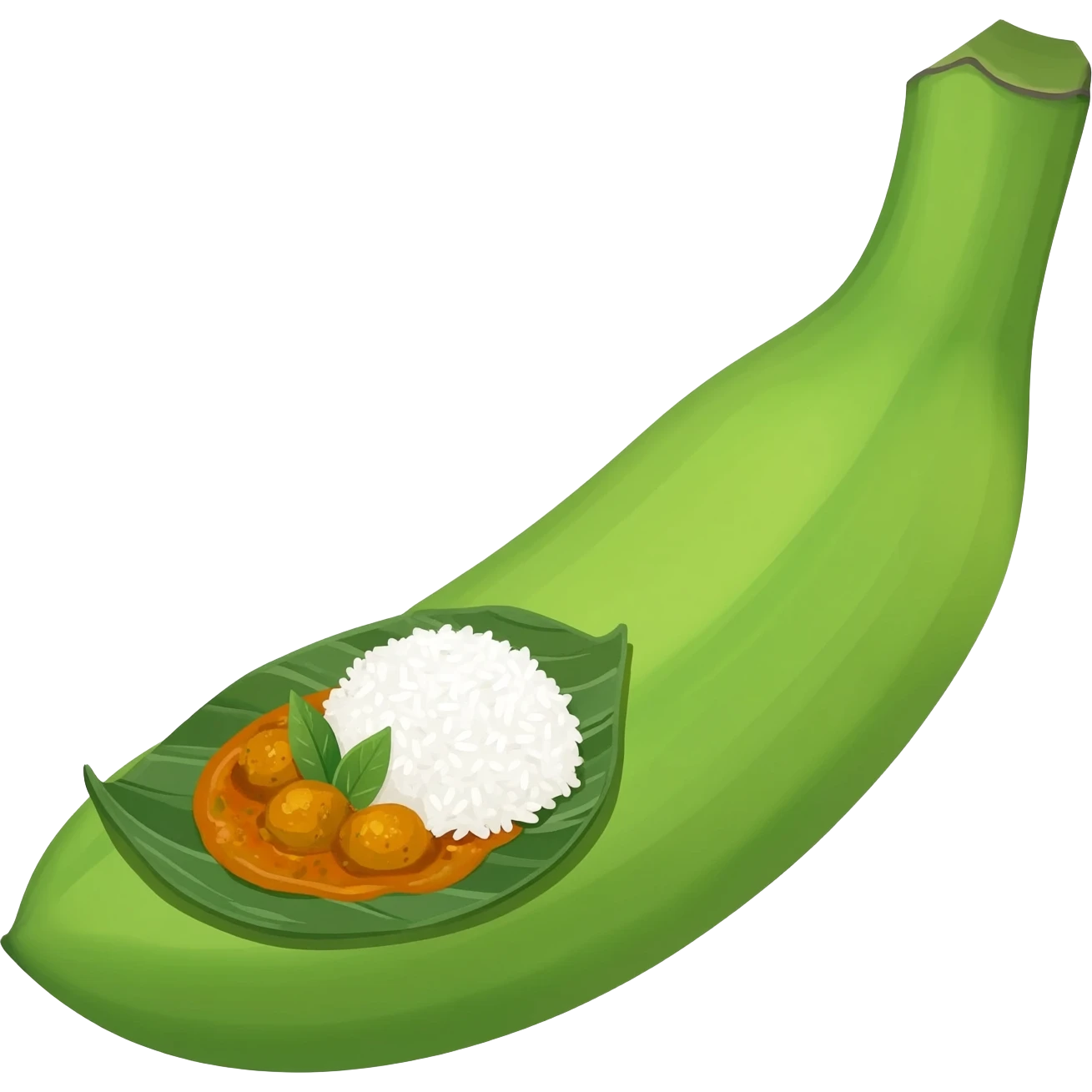 Banana leaf emoji for serve food emoji