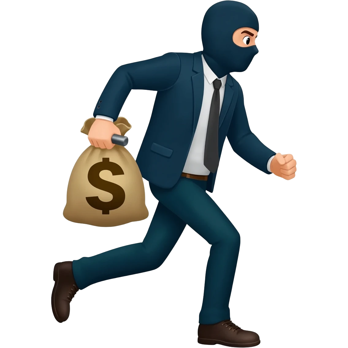 Ladron robando bolsa de dinero emoji
