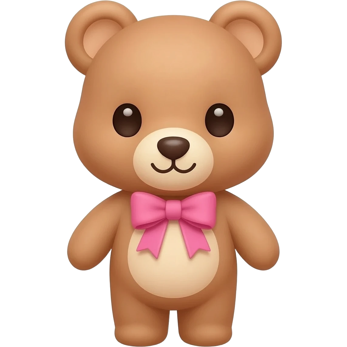 osito con lazo rosa emoji