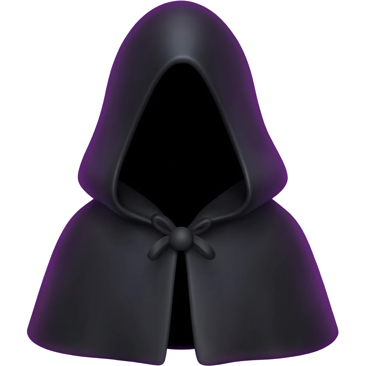 Black cloak with purple aura and boundaries emoji